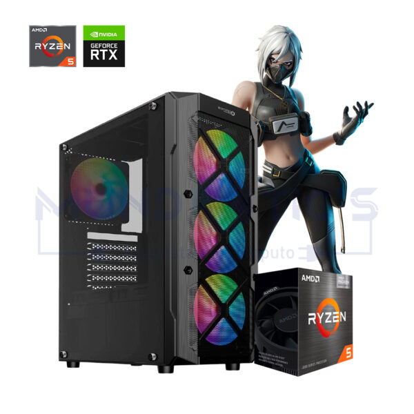 PC GAMING RYZEN 5 5500 + RTX 3060 12GB + 16GB RAM + 500GB SSD