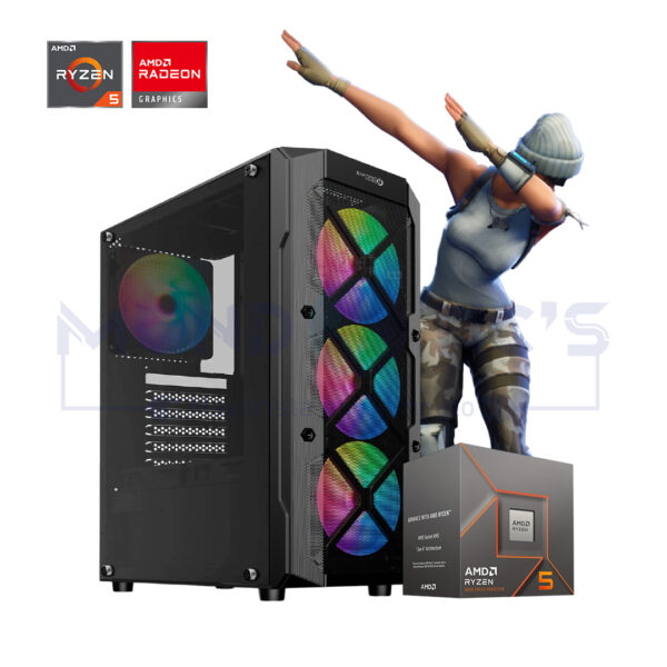 PC RYZEN 5 8500G + 16GB DDR5 + 500GB SSD M.2 + CASE GAMING