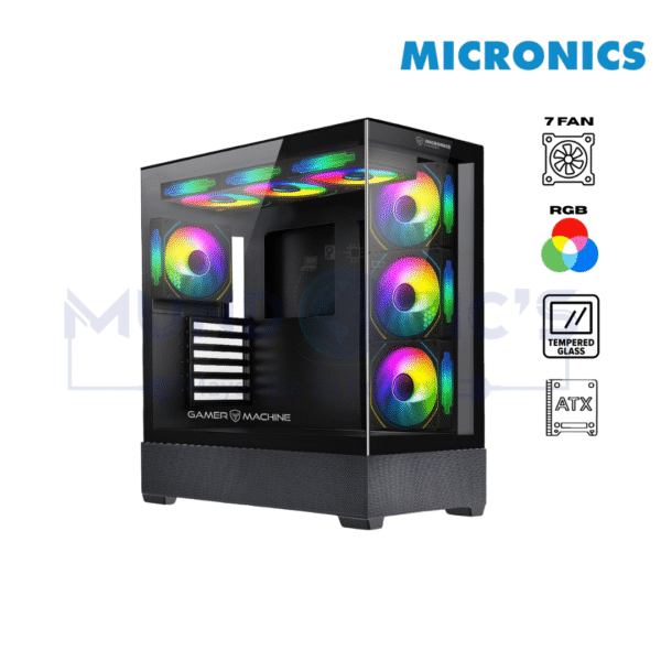 CASE MICRONICS MIC FC1021 -  GAMING VIEW EAT C/ 7 FAN ATX NEGRO