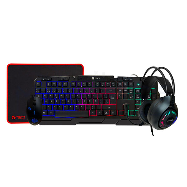 KIT 4 EN 1 TECLADO TEROS TE-4063N