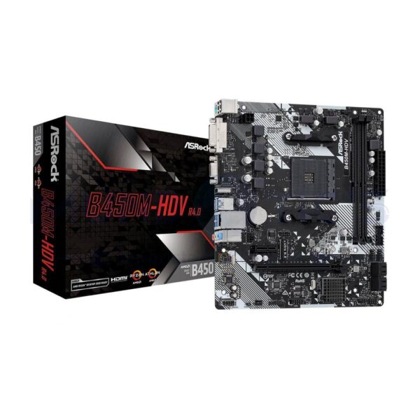 PLACA MADRE ASROCK B450M-HDV R4.0 AMD AM4 DDR4