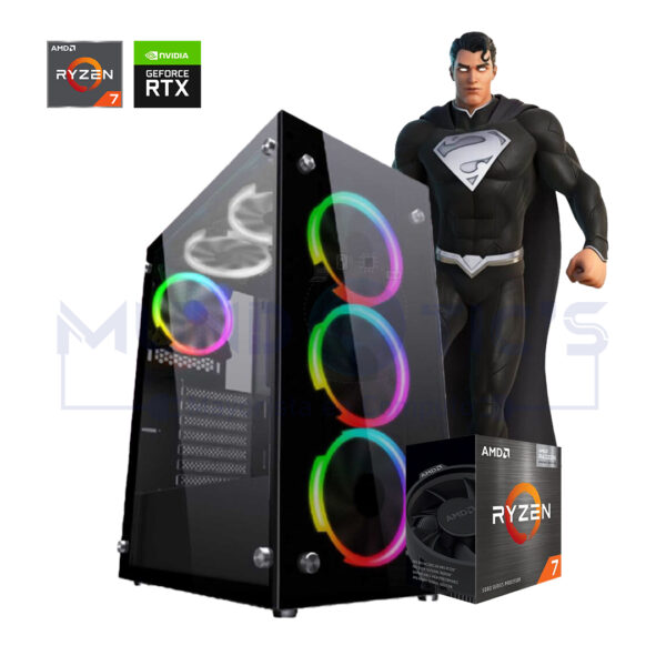 PC GAMING RYZEN 7 5800XT + RTX 3050 8GB + 16GB RAM + 500GB SSD M.2