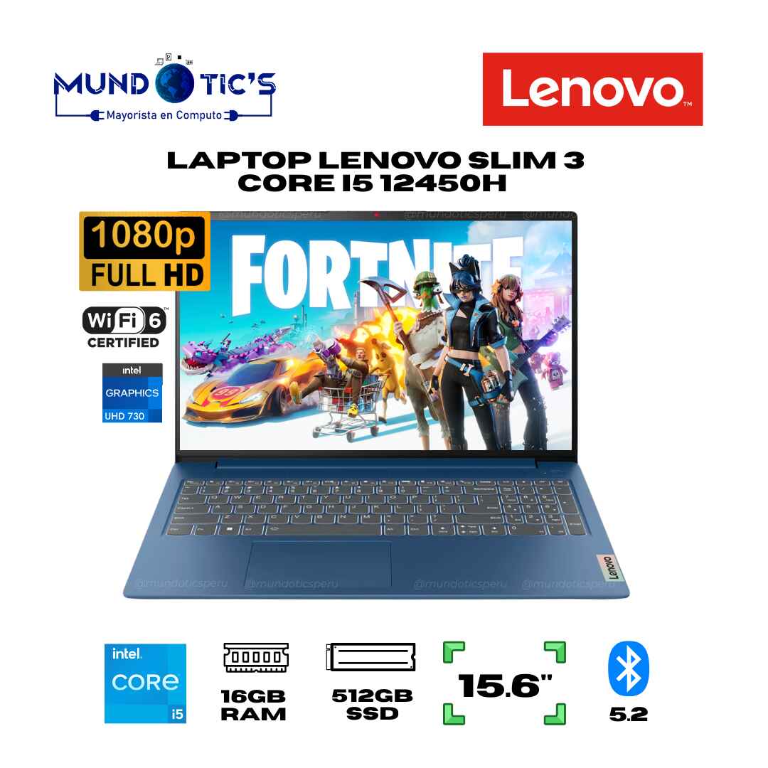 MundoTics-Mayorista-En-Computo-Notebook Lenovo IdeaPad Slim 3 15.6 FHD TN Core i5-12450H