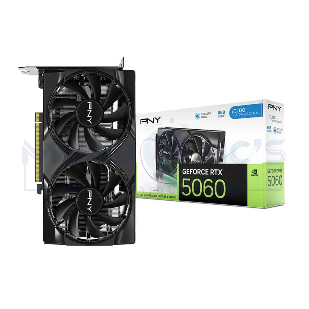 MundoTics-Mayorista-En-Computo-PNY GeForce RTX 5060 8GB GDDR7 Dual Fan