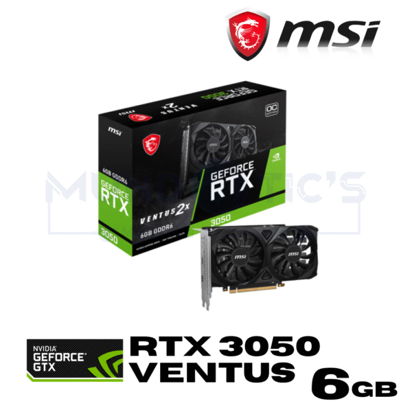 VGA MSI VENTUS RTX 3050 6GB NVIDIA