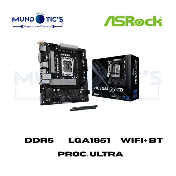 PLACA ASROCK H810M-X WIFI M.ATX DDR5 LGA 1851