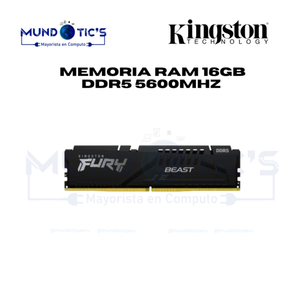 MEMORIA 16GB DDR5 KINGSTON FURY 5600MHZ